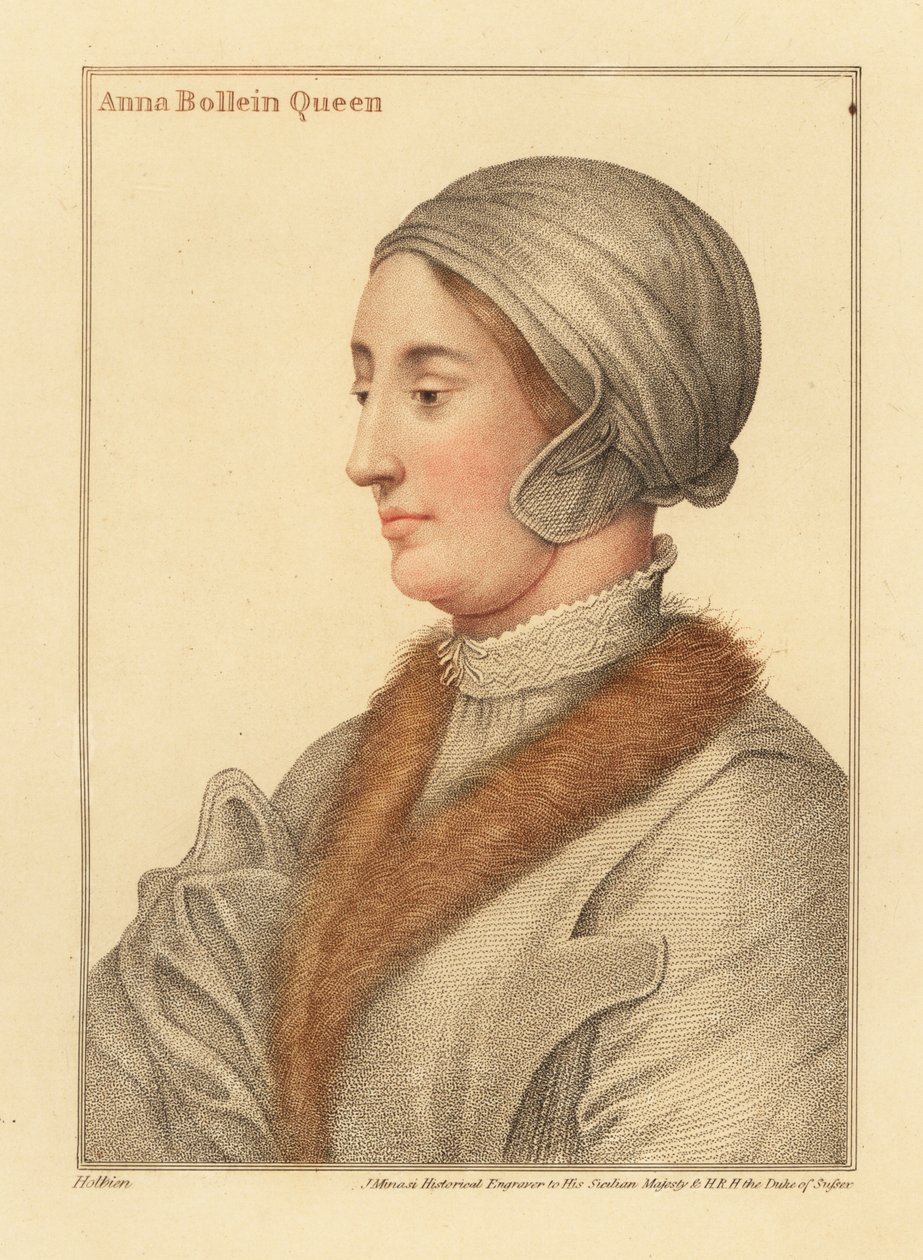 Regina Anna Bolena, seconda moglie di Re Enrico VIII da Hans (after) Holbein the Younger