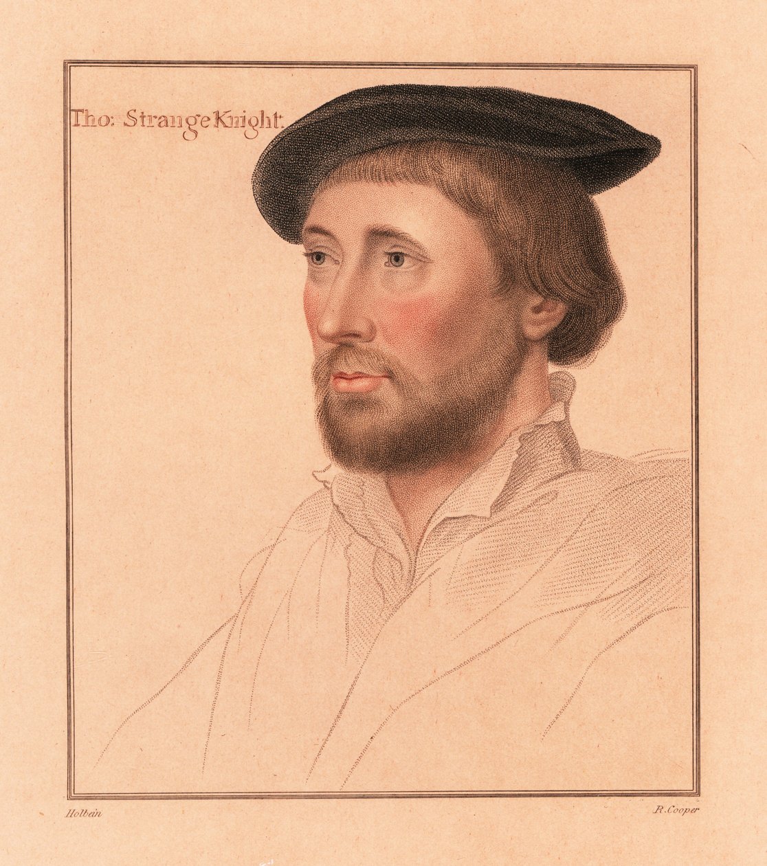 Sir Thomas le Strange di Hunstanton, Alto Sceriffo di Norfolk (1812) (incisione) da Hans (after) Holbein the Younger