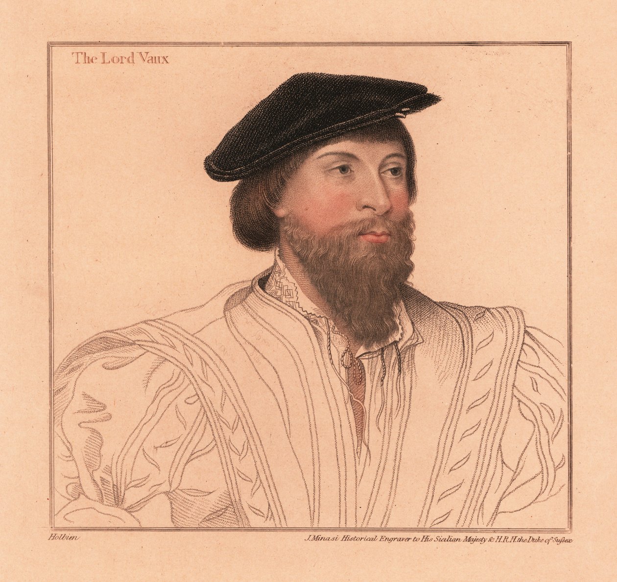 Thomas Vaux, poeta e nobile inglese (incisione) da Hans (after) Holbein the Younger