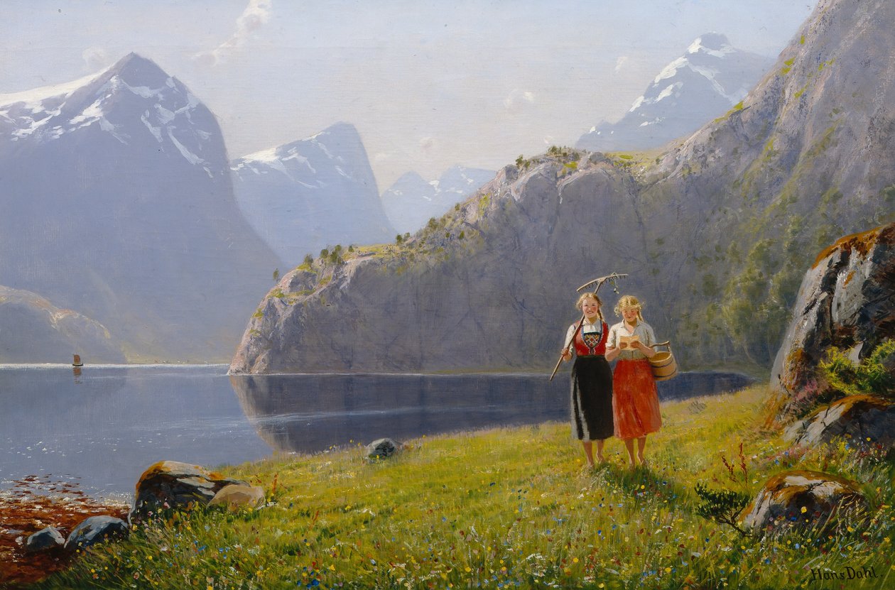 Giornata estiva a Balestrand da Hans Andreas Dahl