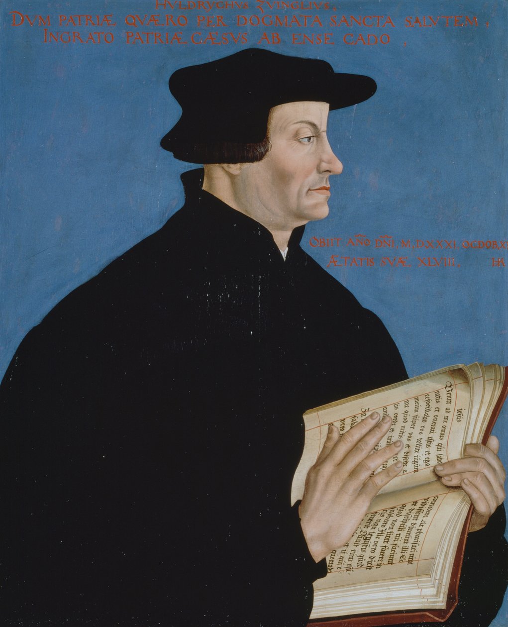 Ritratto di Huldrych Zwingli (1848-1531) da Hans Asper