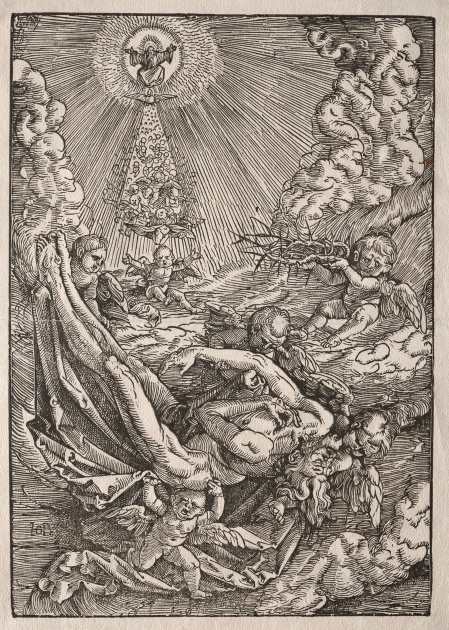 Cristo portato in cielo dagli angeli da Hans Baldung