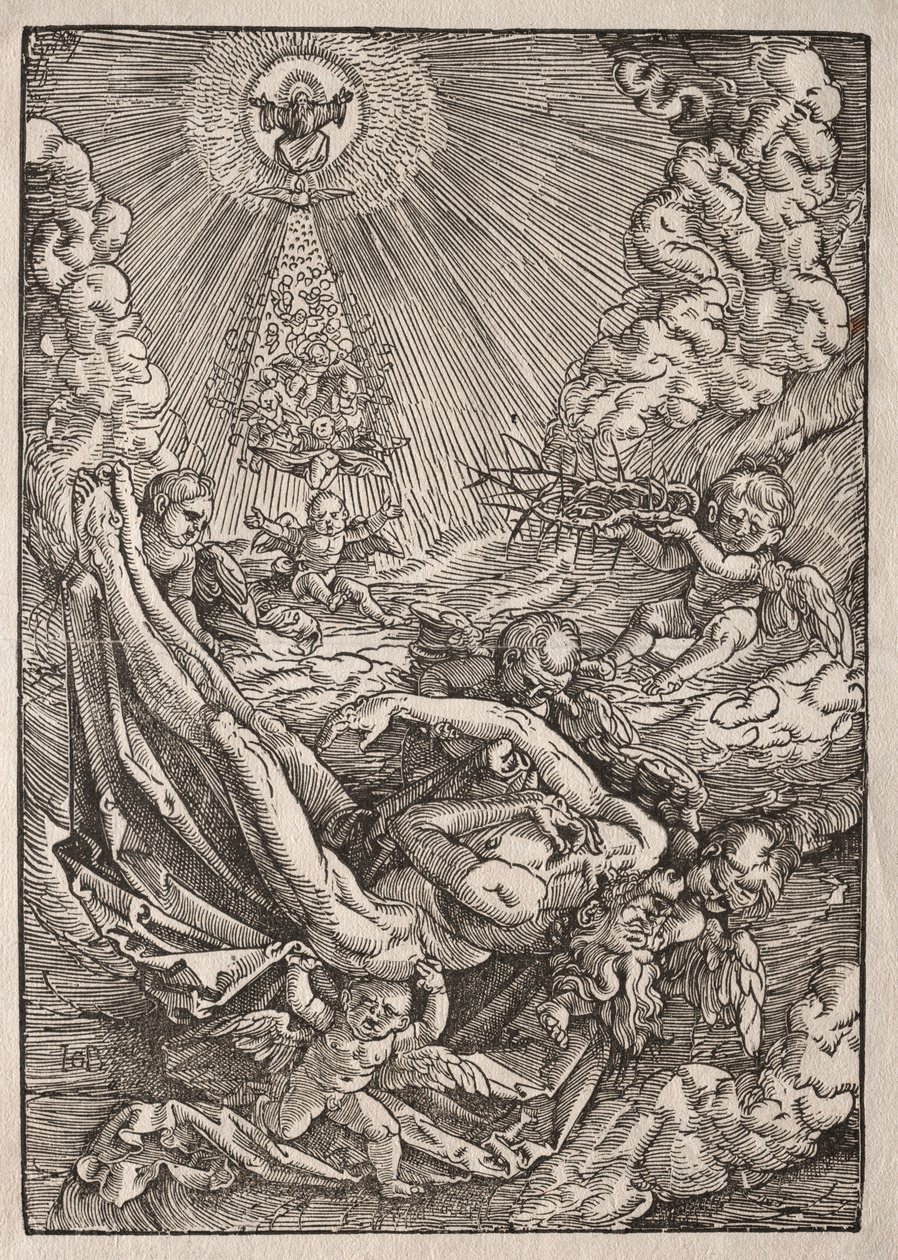 Cristo portato in cielo dagli angeli, c. 1515-1517 da Hans Baldung