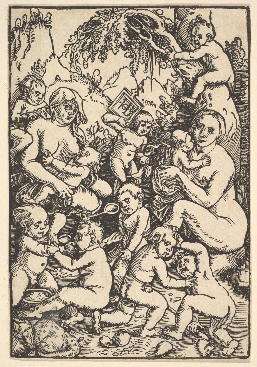 Due madri con bambini Die Kinderaue da Hans Baldung