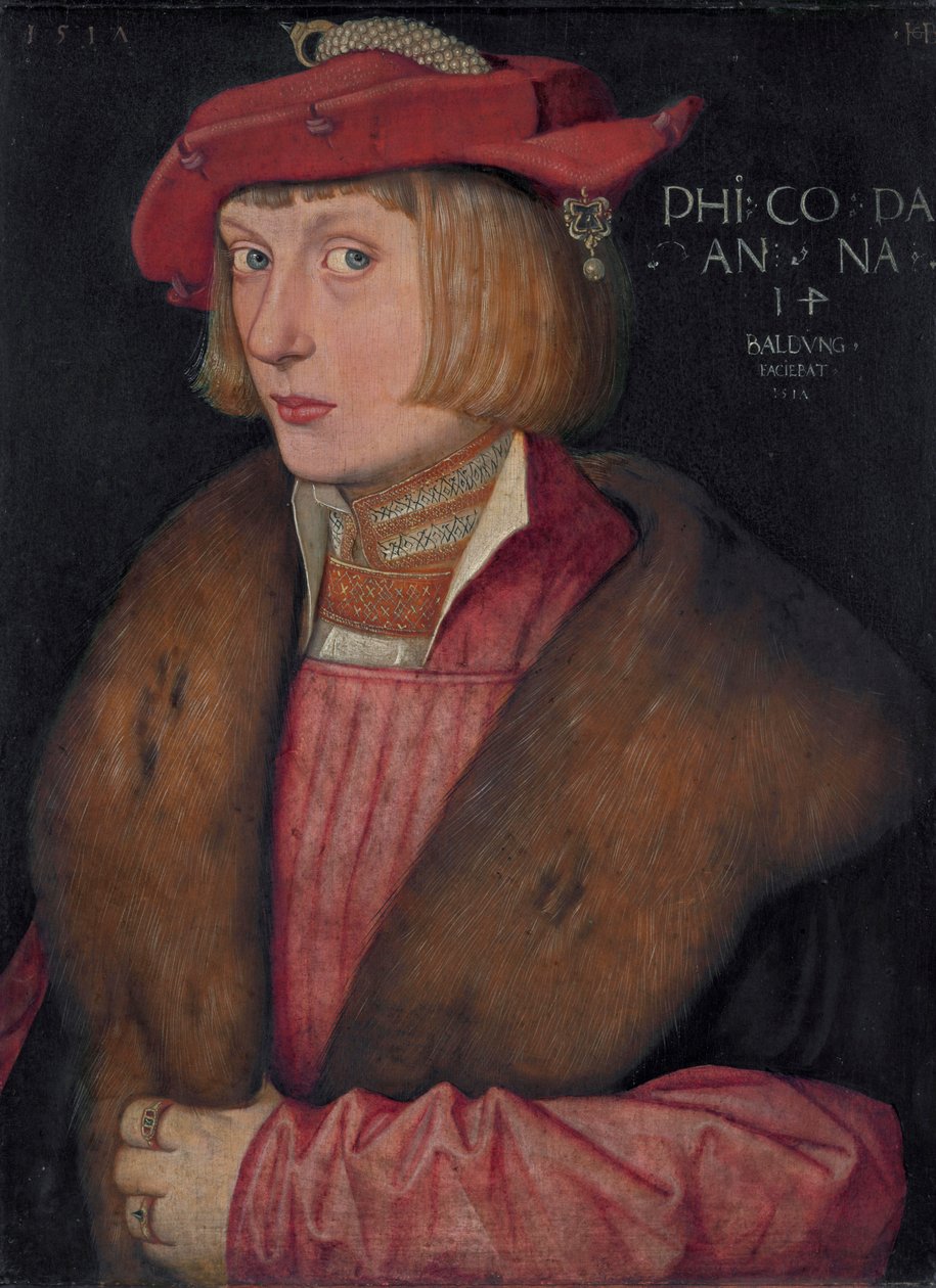 Tedesco: Conte Palatino Filippo il Guerriero Conte Filippo Bellicoso da Hans Baldung Grien