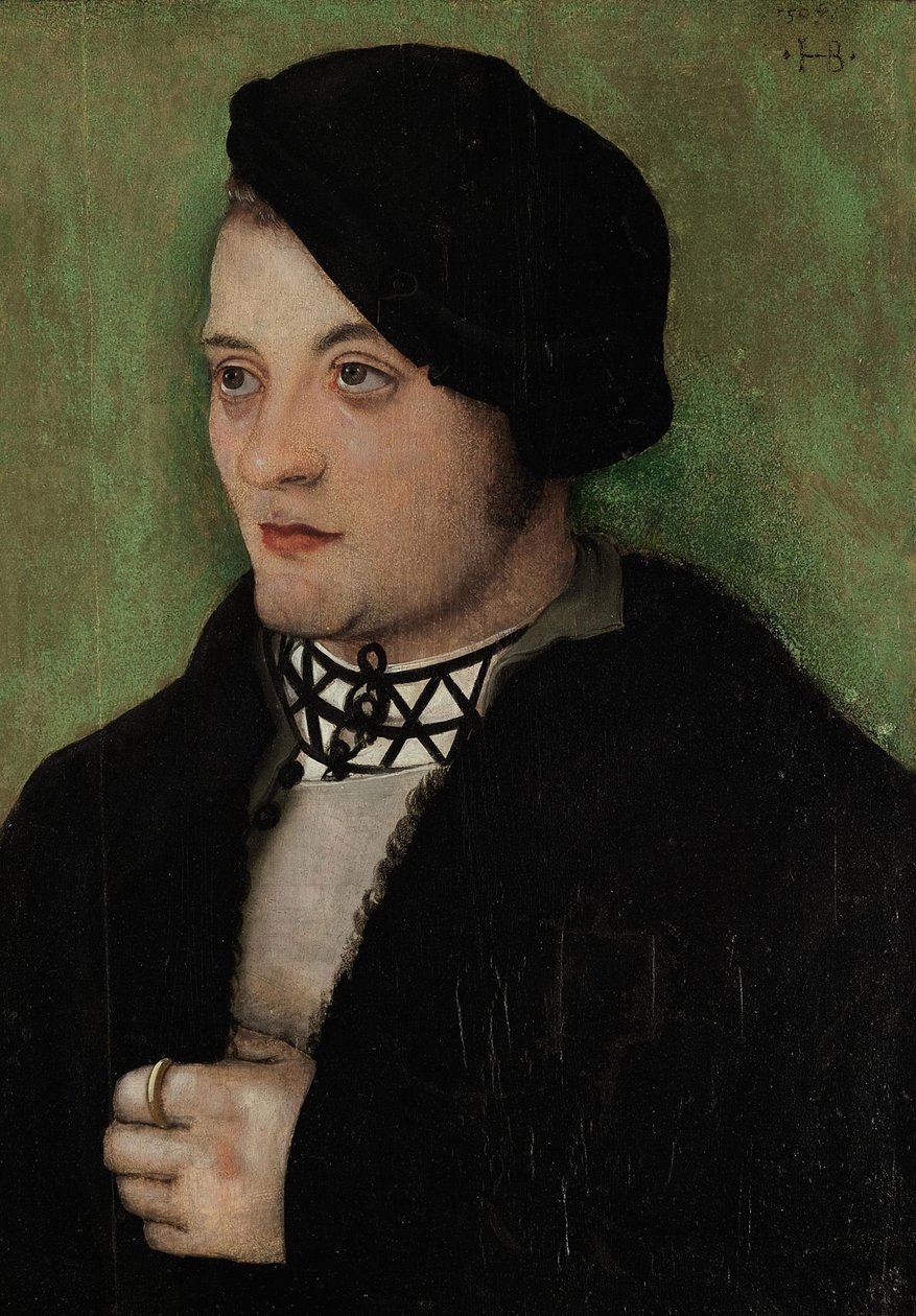 Tedesco: Ritratto di giovane uomo di mezzo profilo a sinistra Ritratto di giovane uomo da Hans Baldung Grien