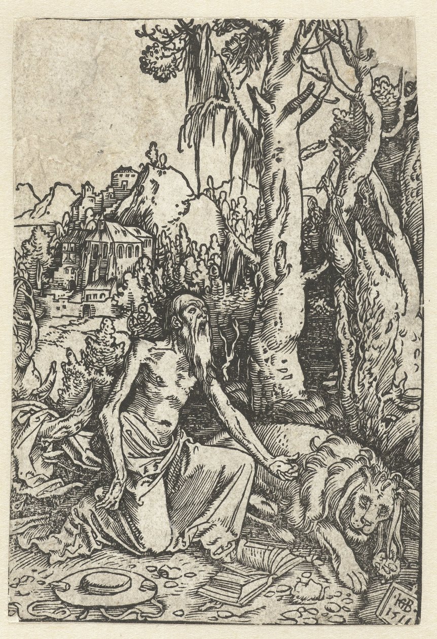 San Girolamo come penitente nel deserto da Hans Baldung Grien