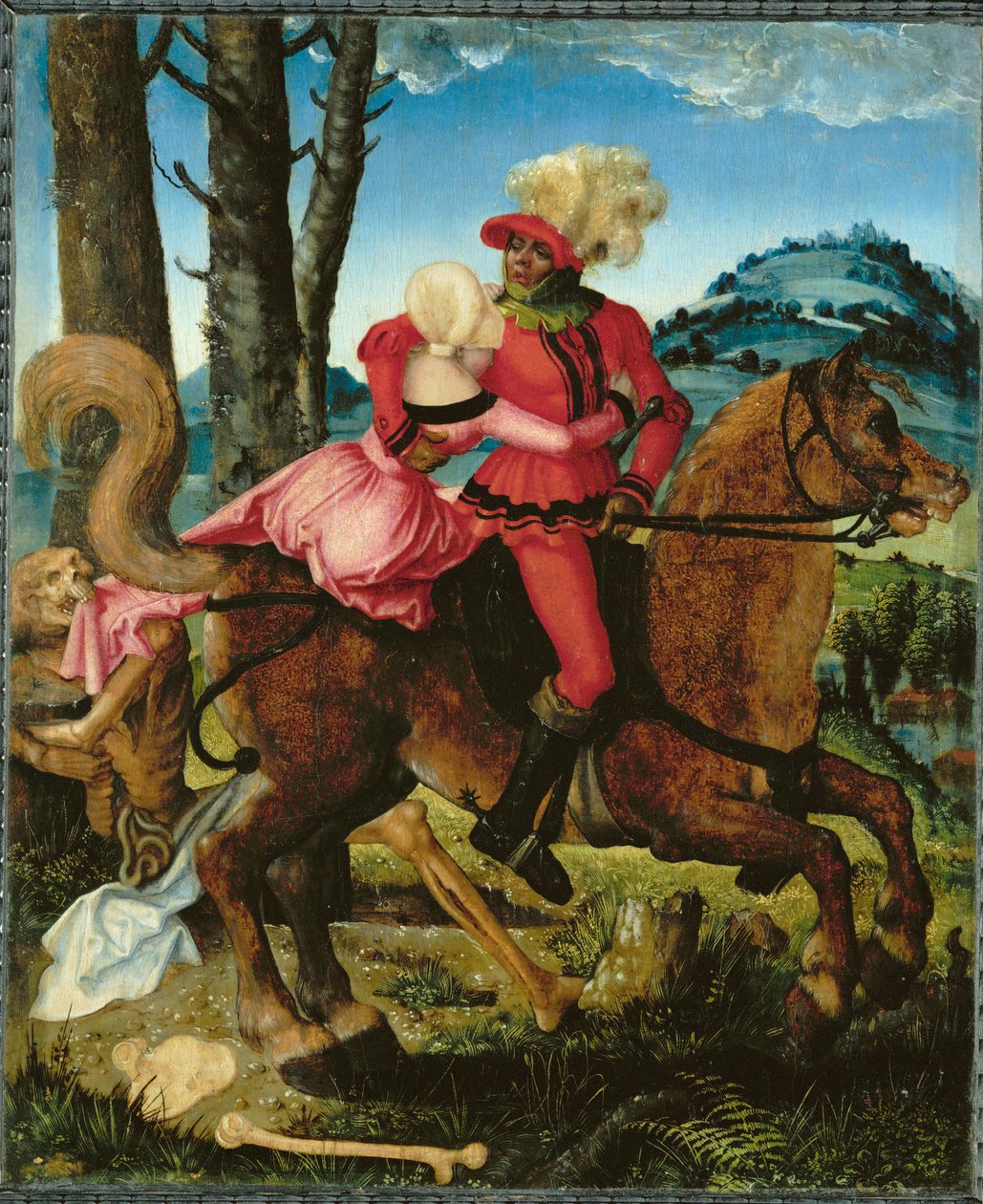 Cavaliere, Vergine e Morte (dipinto su tavola) da Hans Baldung Grien