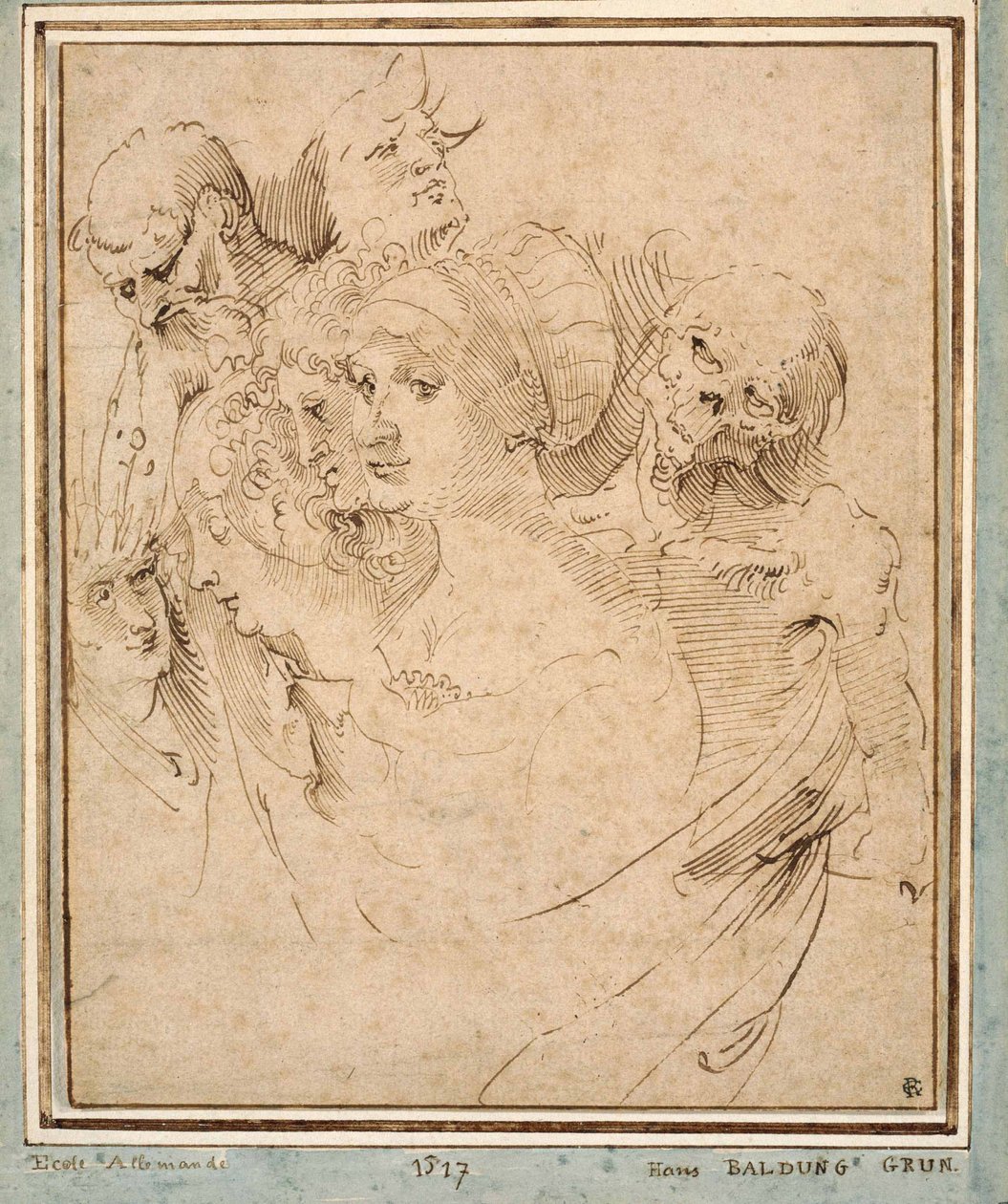 La morte rappresentata con sette teste da Hans Baldung Grien
