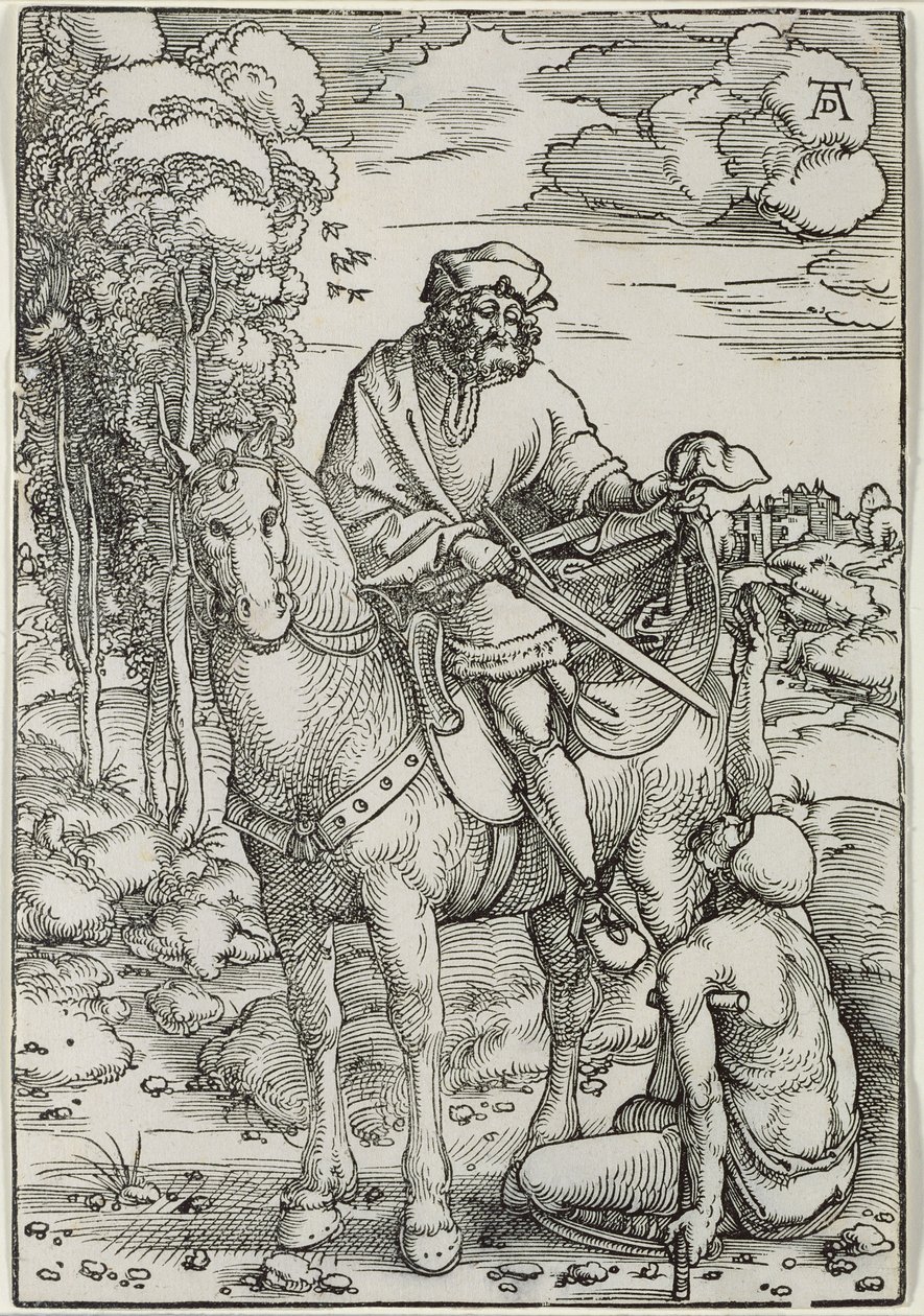 San Martino che condivide il suo mantello da Hans Baldung Grien