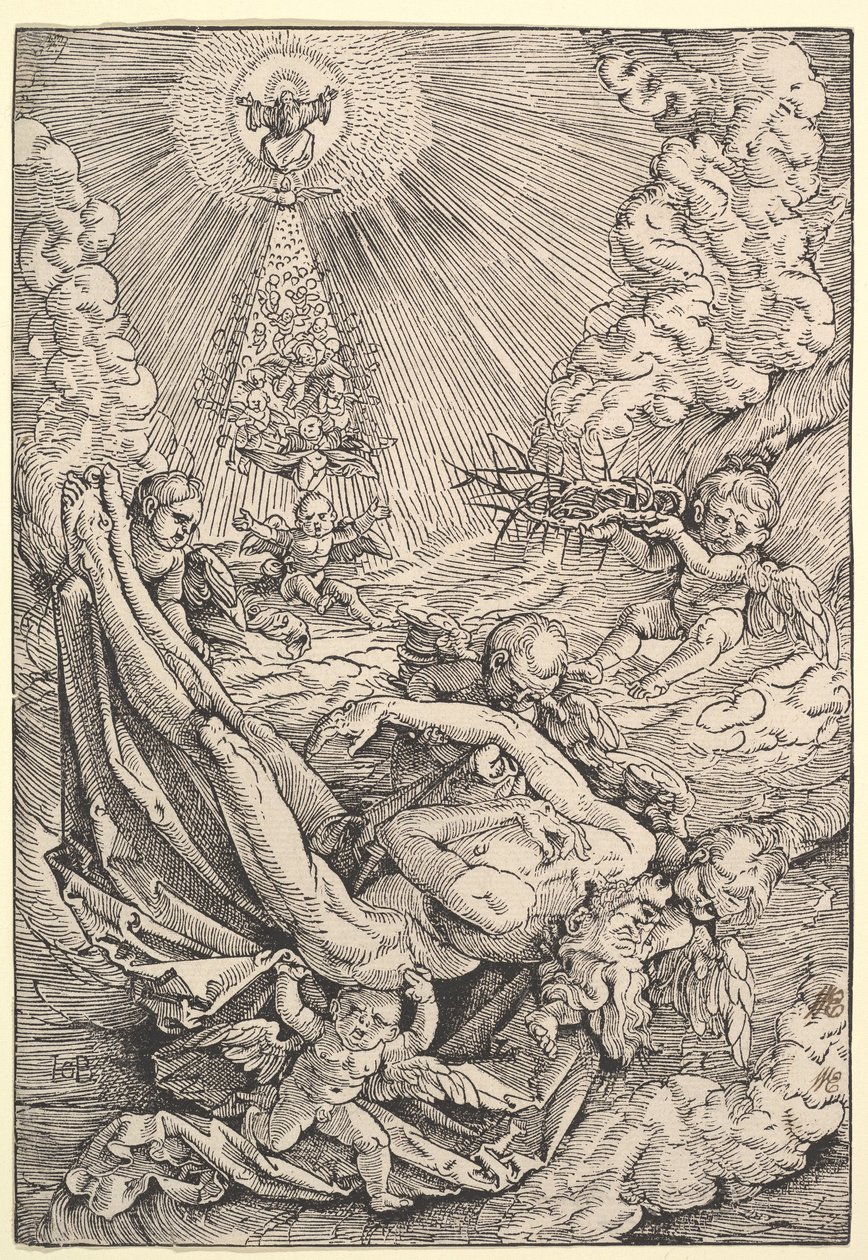 Il corpo di Cristo portato dagli angeli verso il cielo, 1516 da Hans Baldung Grien
