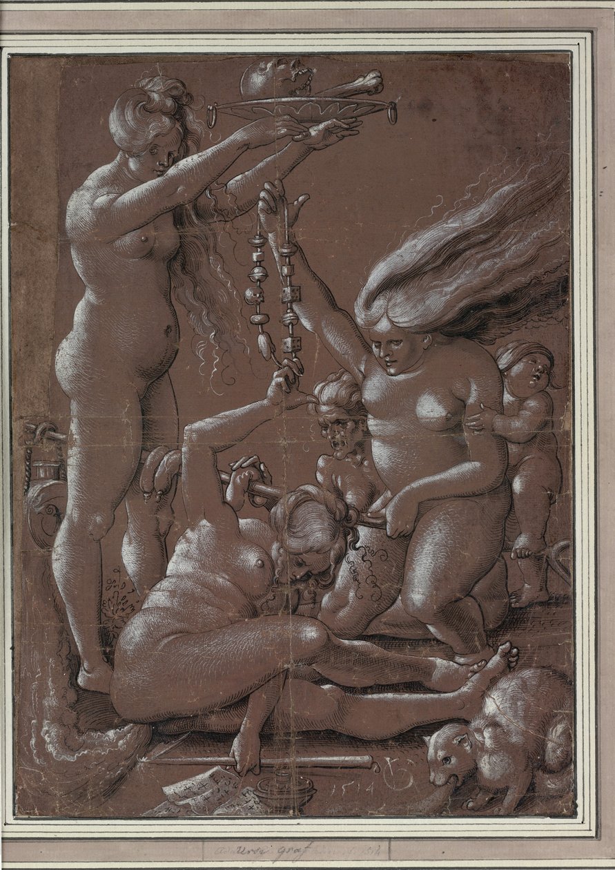 Il sabba delle streghe (dopo Hans Baldung) di Urs Graf (c. 1485-1527/28) da Hans Baldung Grien
