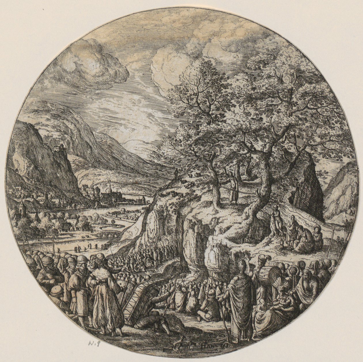 Giovanni Battista predica nel deserto da Hans Bol