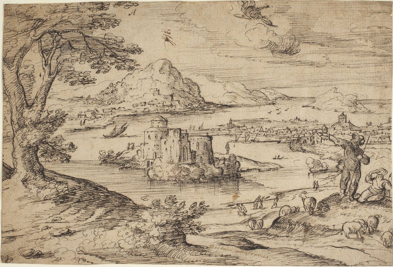 Paesaggio con la caduta di Icaro da Hans Bol