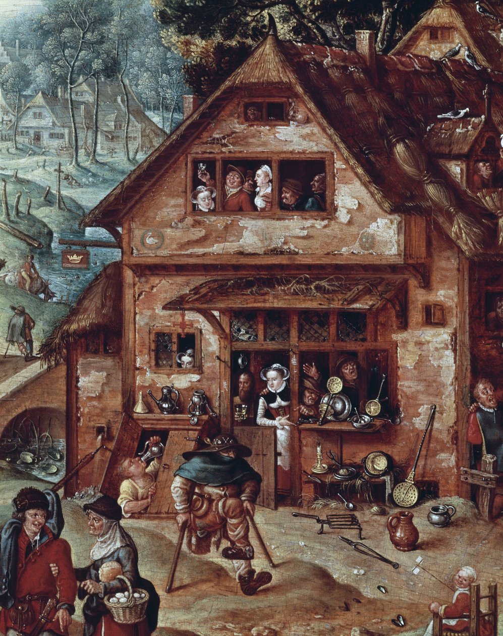 Taverna, (dettaglio) da Hans Bol