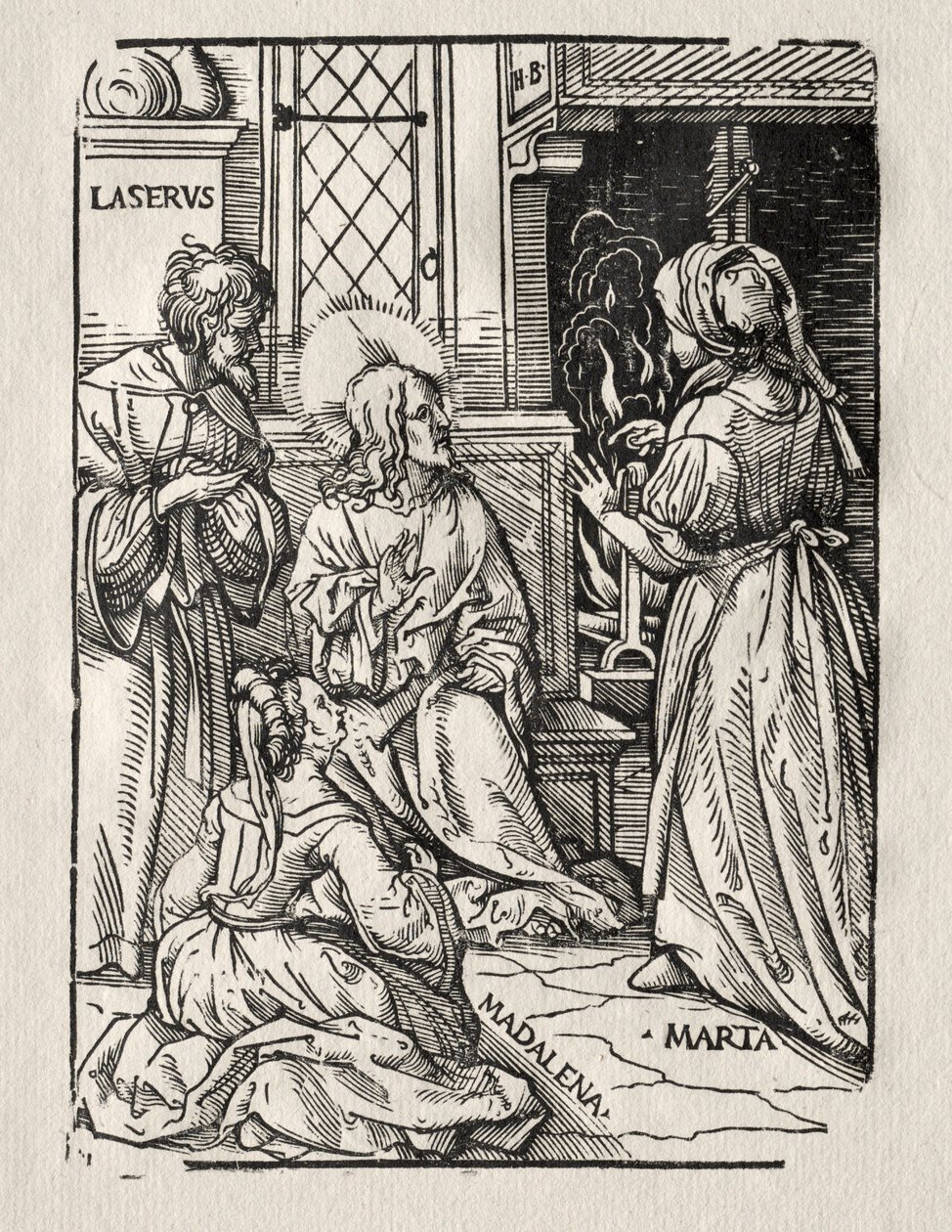 Cristo nella casa di Lazzaro, 1510 da Hans Burgkmair