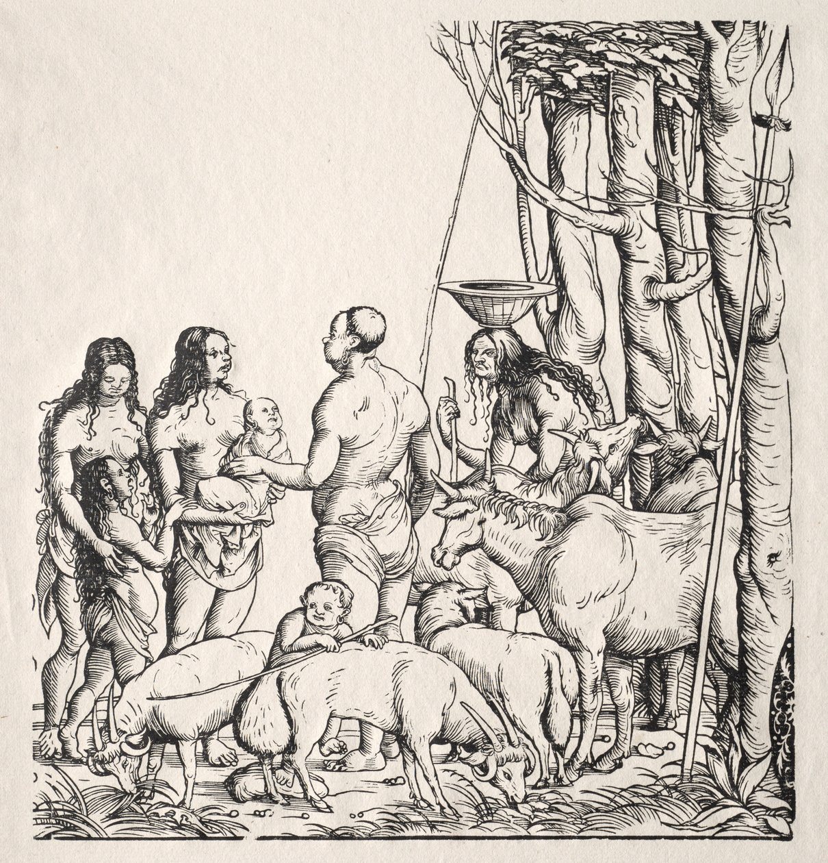 Ottentotti con mandria da Hans Burgkmair