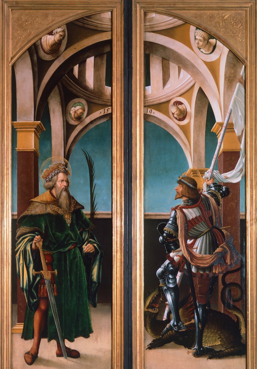 San Sigismondo e San Giorgio (dettaglio) da Hans Burgkmair