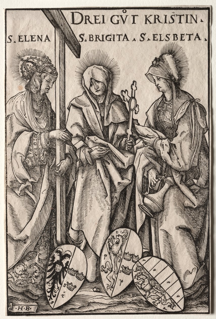 Le tre eroine cristiane: Sante Elena, Brigida ed Elisabetta da Hans Burgkmair