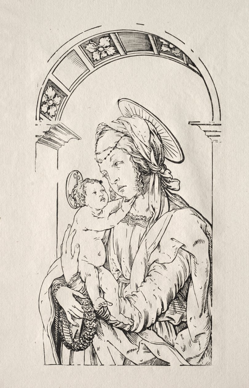 La Vergine con il Bambino sotto un arco da Hans Burgkmair