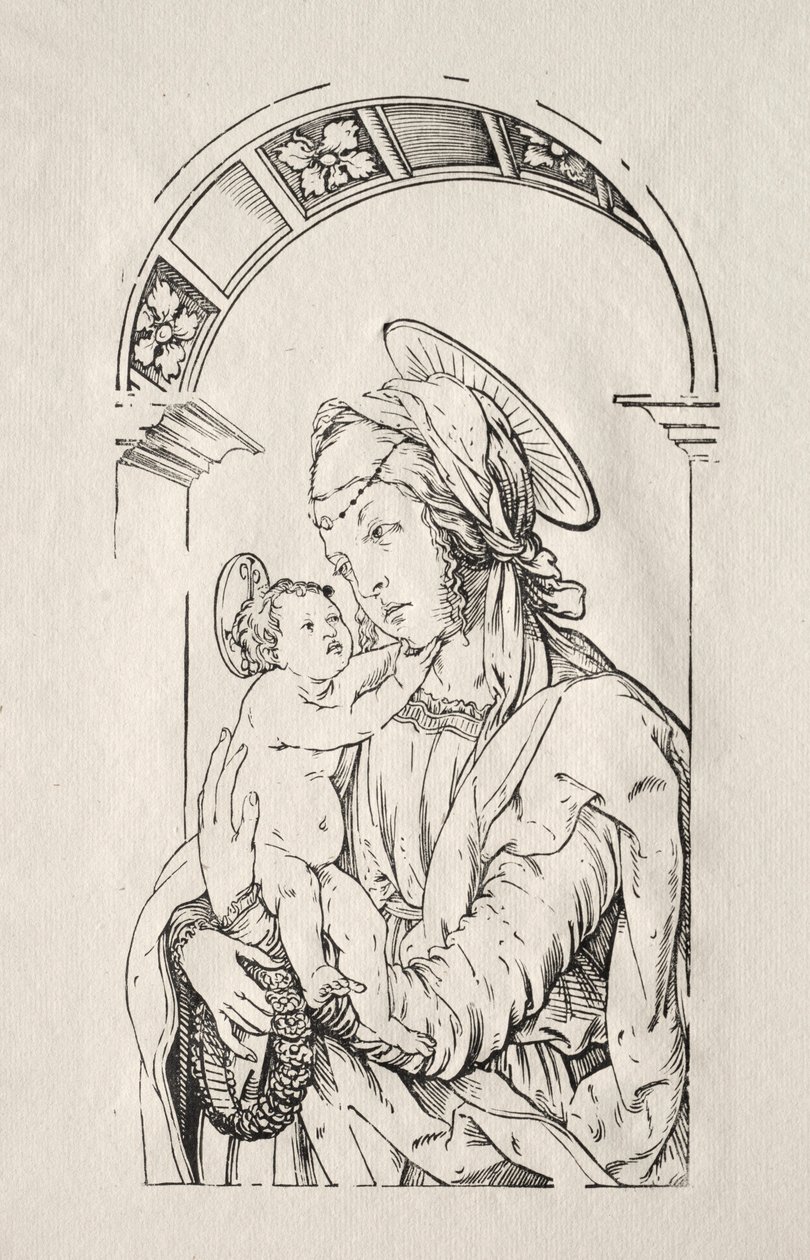 La Vergine con il Bambino sotto un arco da Hans Burgkmair