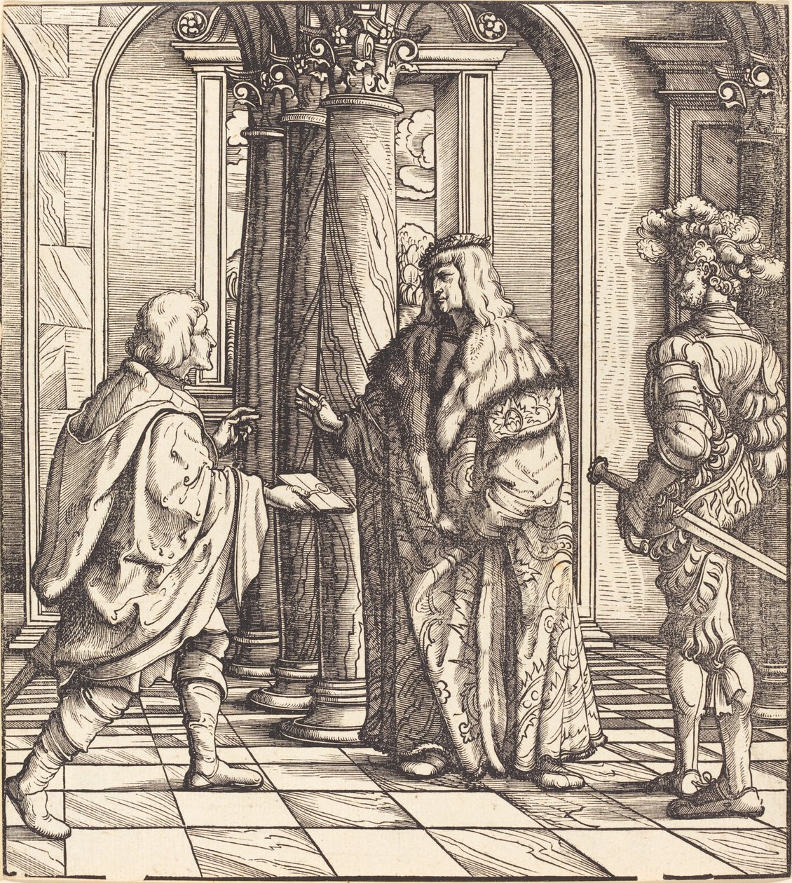 Un messaggio riguardante il matrimonio del Re Bianco da Hans Burgkmair I