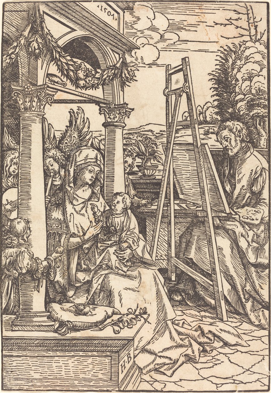 San Luca dipinge il ritratto della Vergine da Hans Burgkmair I