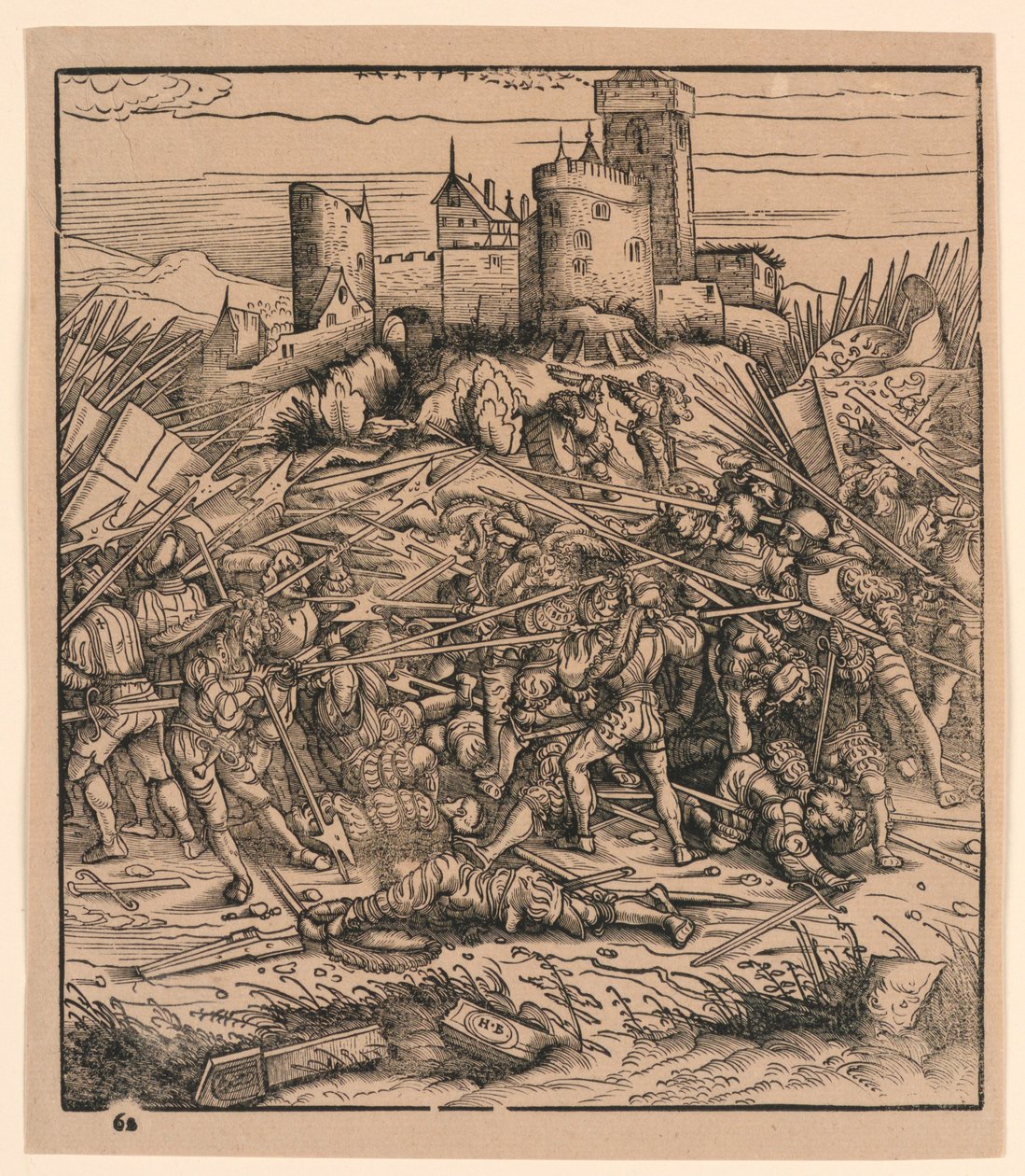 La battaglia di Nauders, da "Der Weisskunig" da Hans Burgkmair the Elder