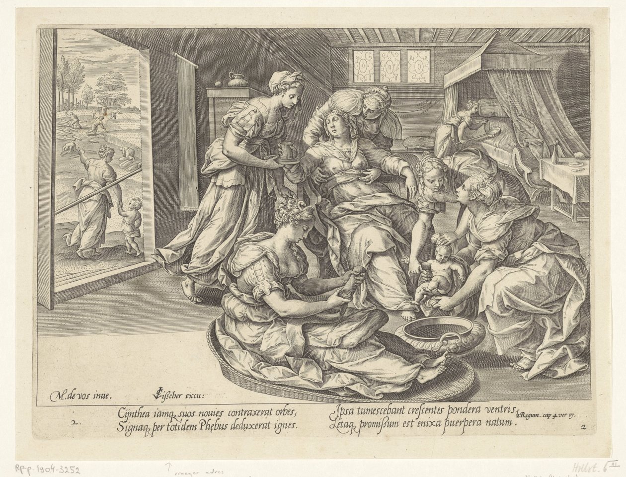 Nascita del figlio della donna sunamita da Hans Collaert (I)