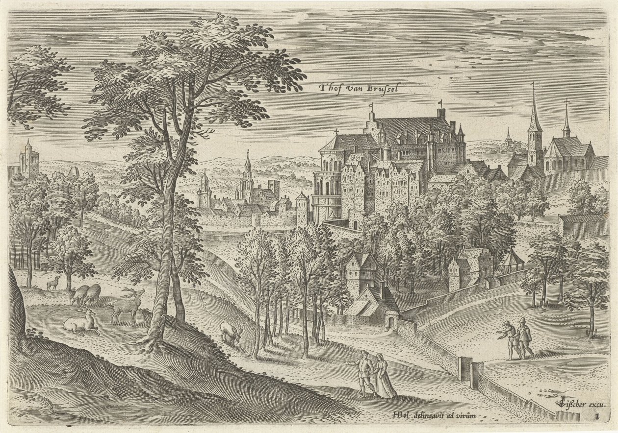 Veduta del Palazzo di Bruxelles da Hans Collaert (I)