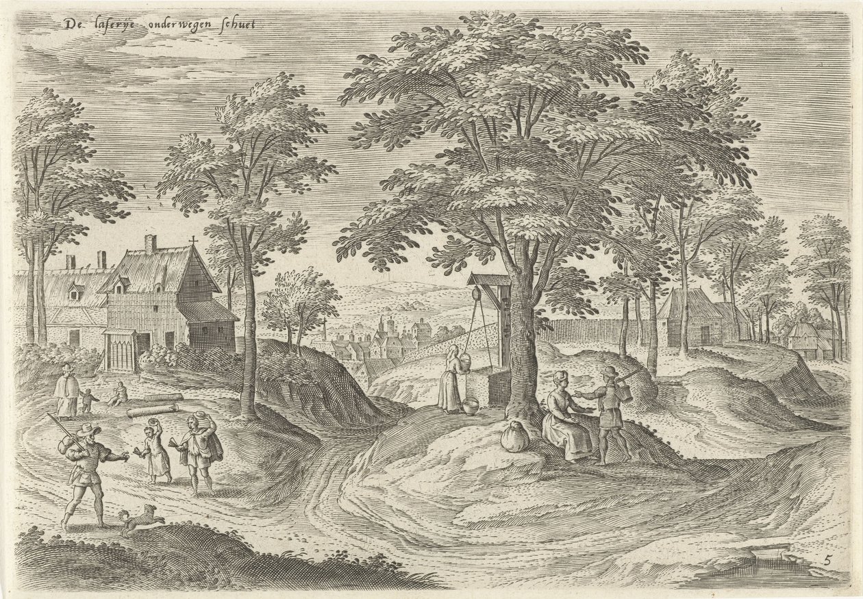 Vista sulla lebbrosario di Scheut da Hans Collaert (I)