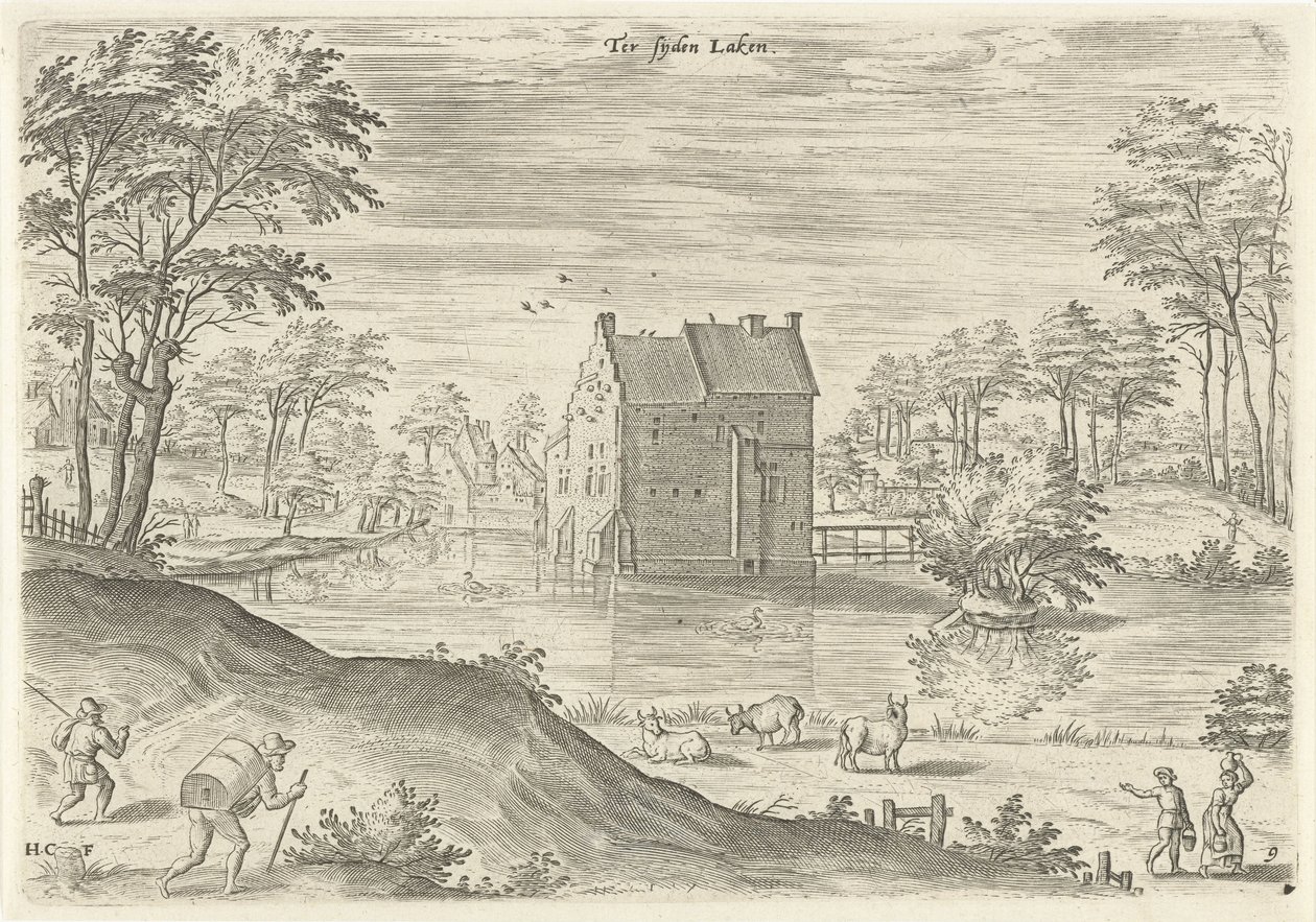 Vista del castello Coensborg a Laken da Hans Collaert (I)