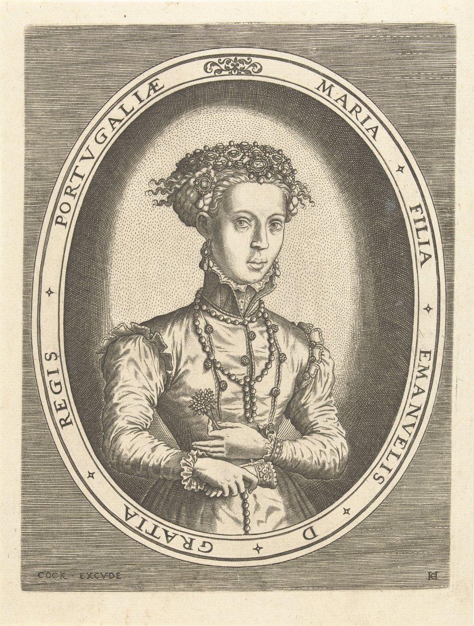 Ritratto della principessa Maria del Portogallo da Hans Collaert (I)