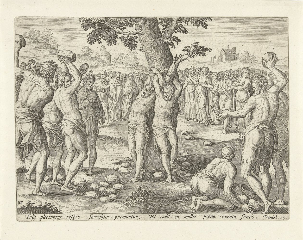Lapidazione degli anziani da Hans Collaert (I)