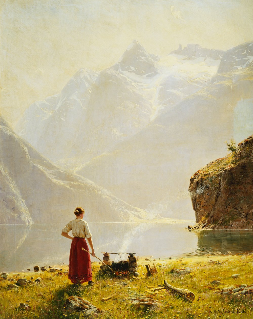 Una giornata estiva su un fiordo norvegese da Hans Dahl