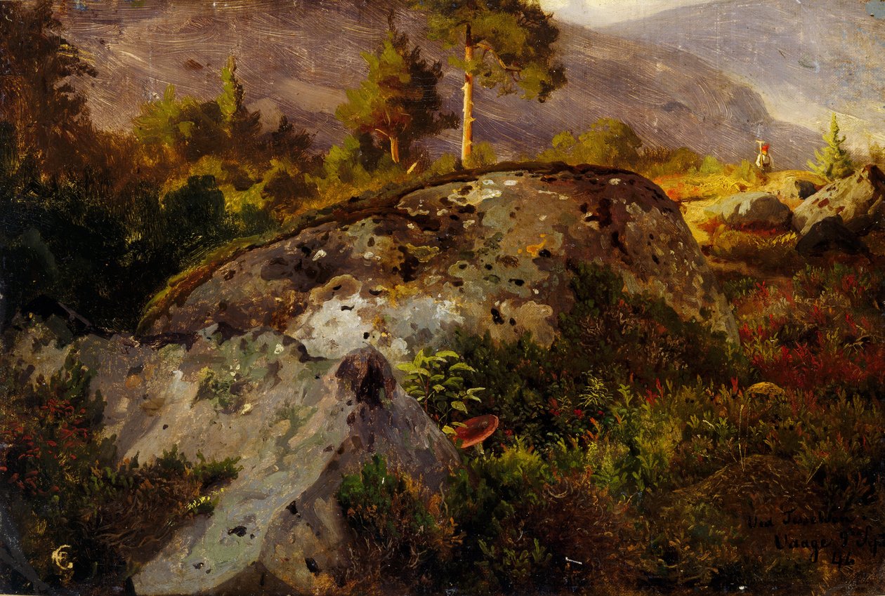 Studio del paesaggio di Vågå da Hans Gude