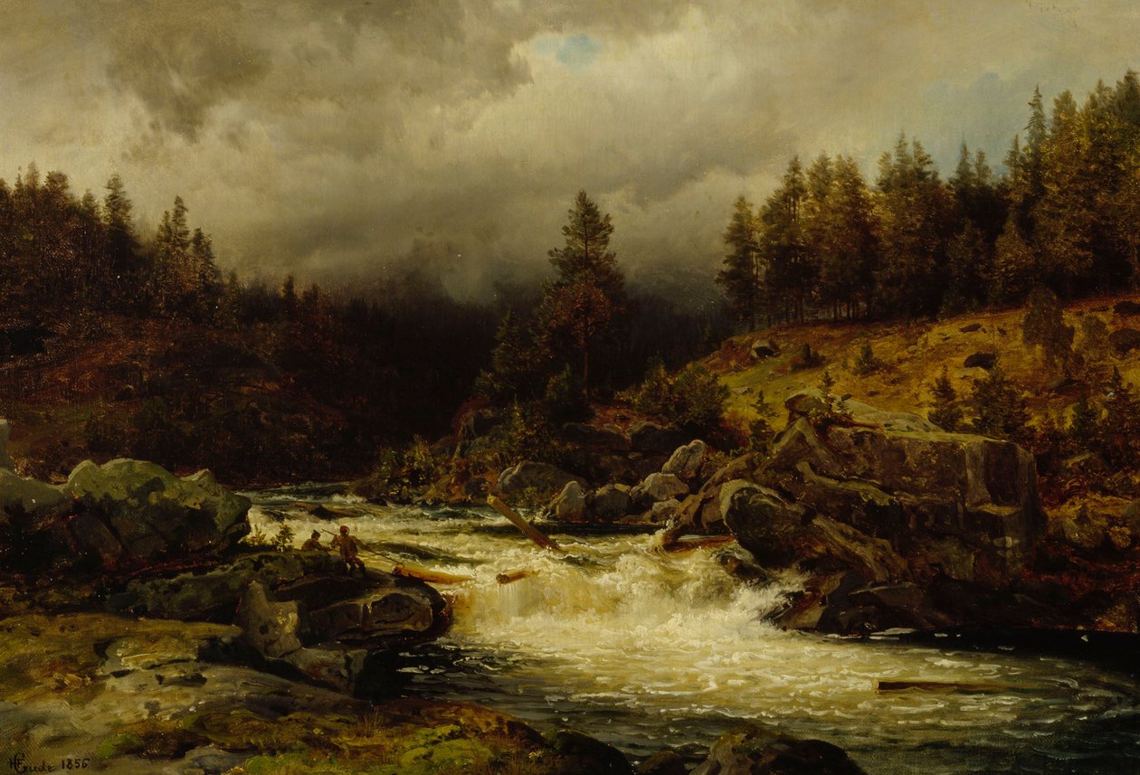 Rapide in Norvegia da Hans Gude