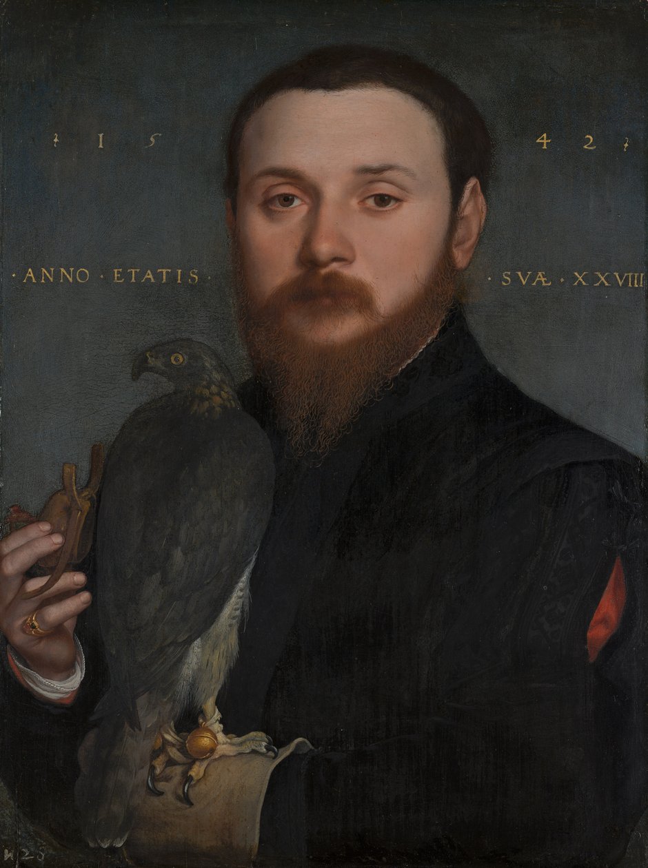 Ritratto di un falconiere da Hans Holbein