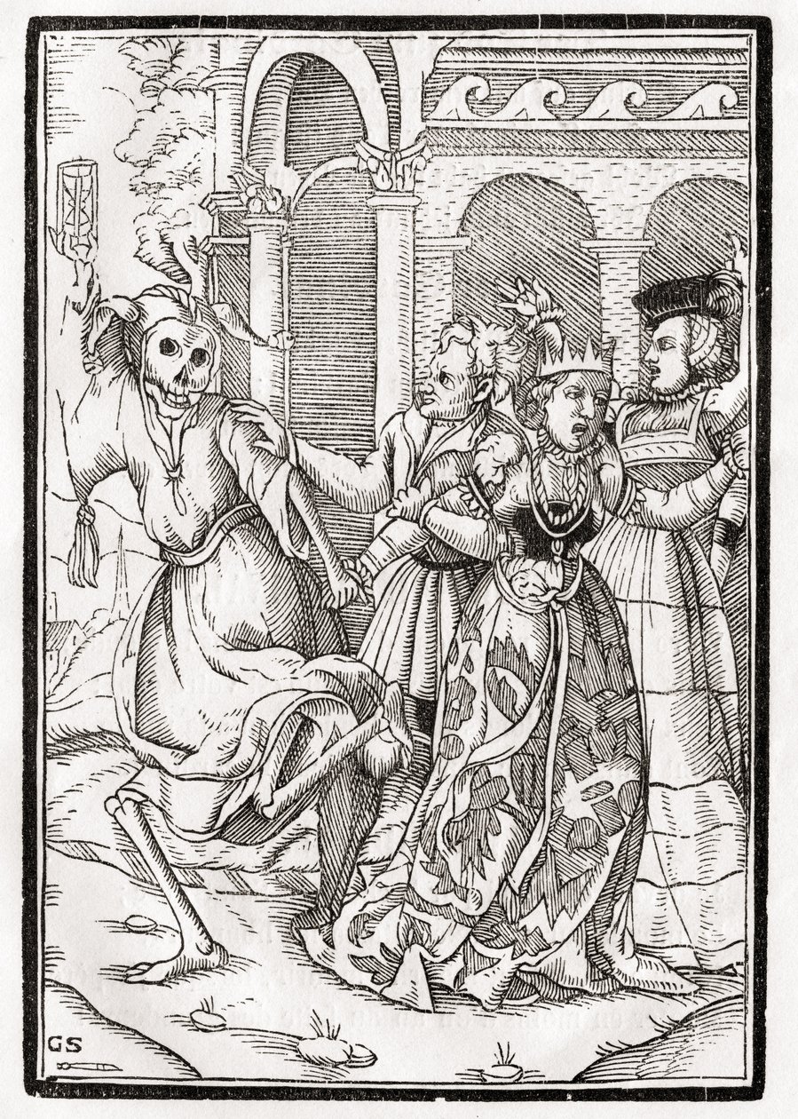 La morte arriva per la regina, inciso da Georg Scharffenberg, da 