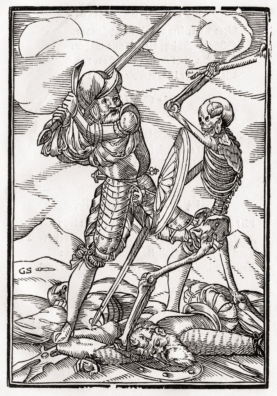 La morte arriva al soldato, inciso da Georg Scharffenberg, da 