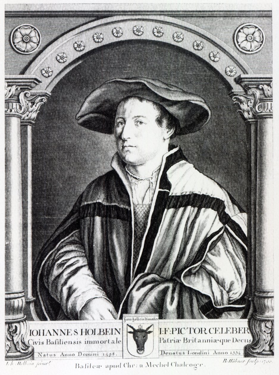 Hans Holbein il Giovane, inciso da Bartholomaus Huebner, 1790 da Hans Holbein der Jüngere