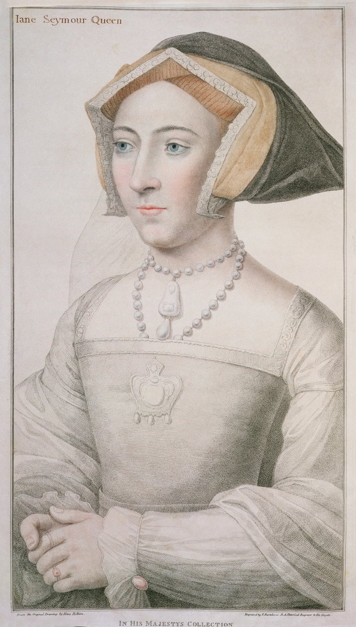 Jane Seymour (c.1509-37) incisa da Francesco Bartolozzi da Hans Holbein der Jüngere