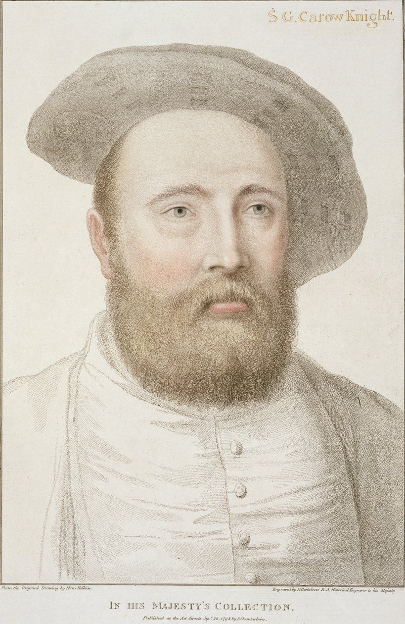 Sir George Carew (c.1514) inciso da Francesco Bartolozzi (1727-1815), 1795 da Hans Holbein der Jüngere