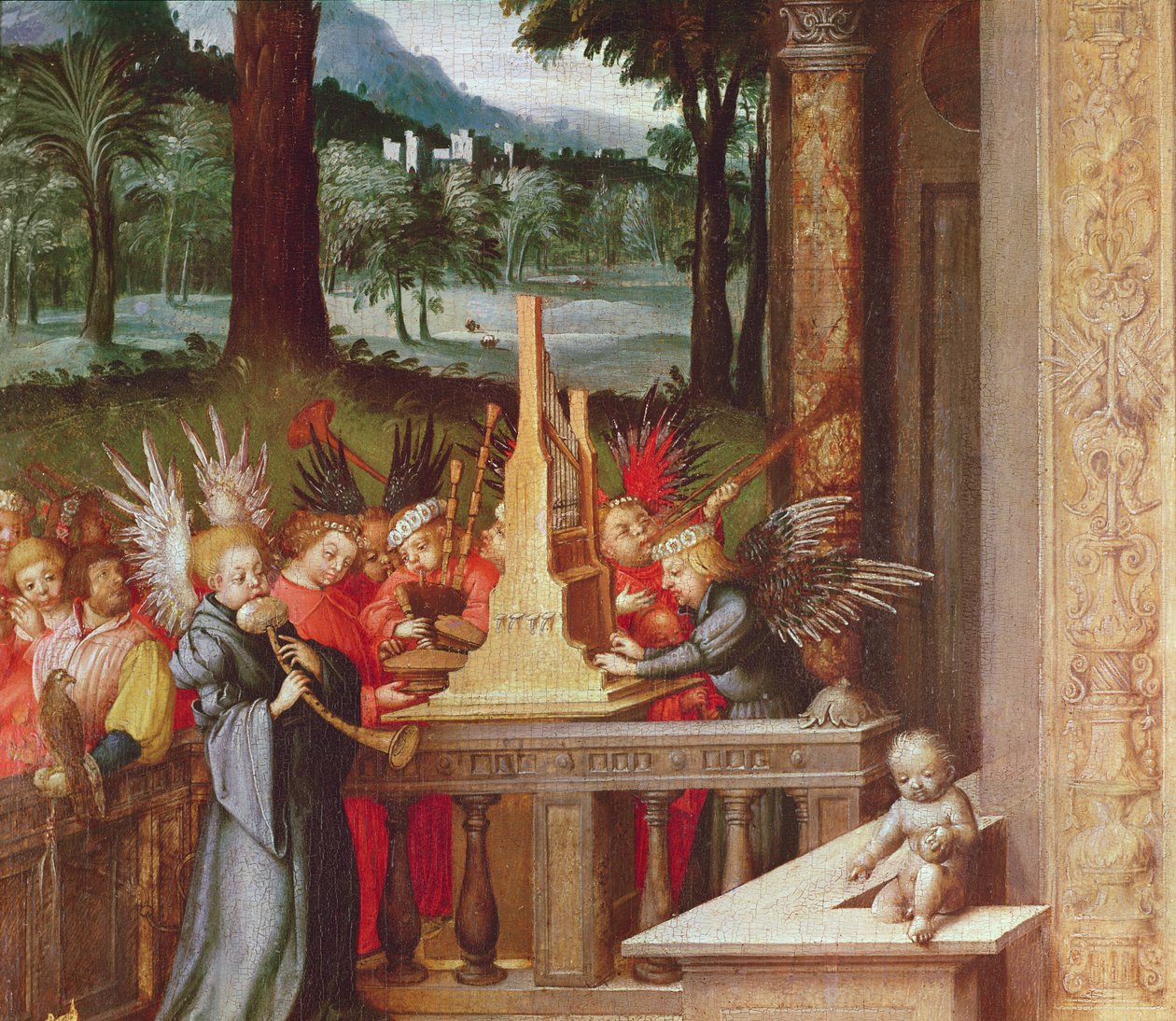 Vergine, bambino e santi (dettaglio) da Hans Holbein the Elder