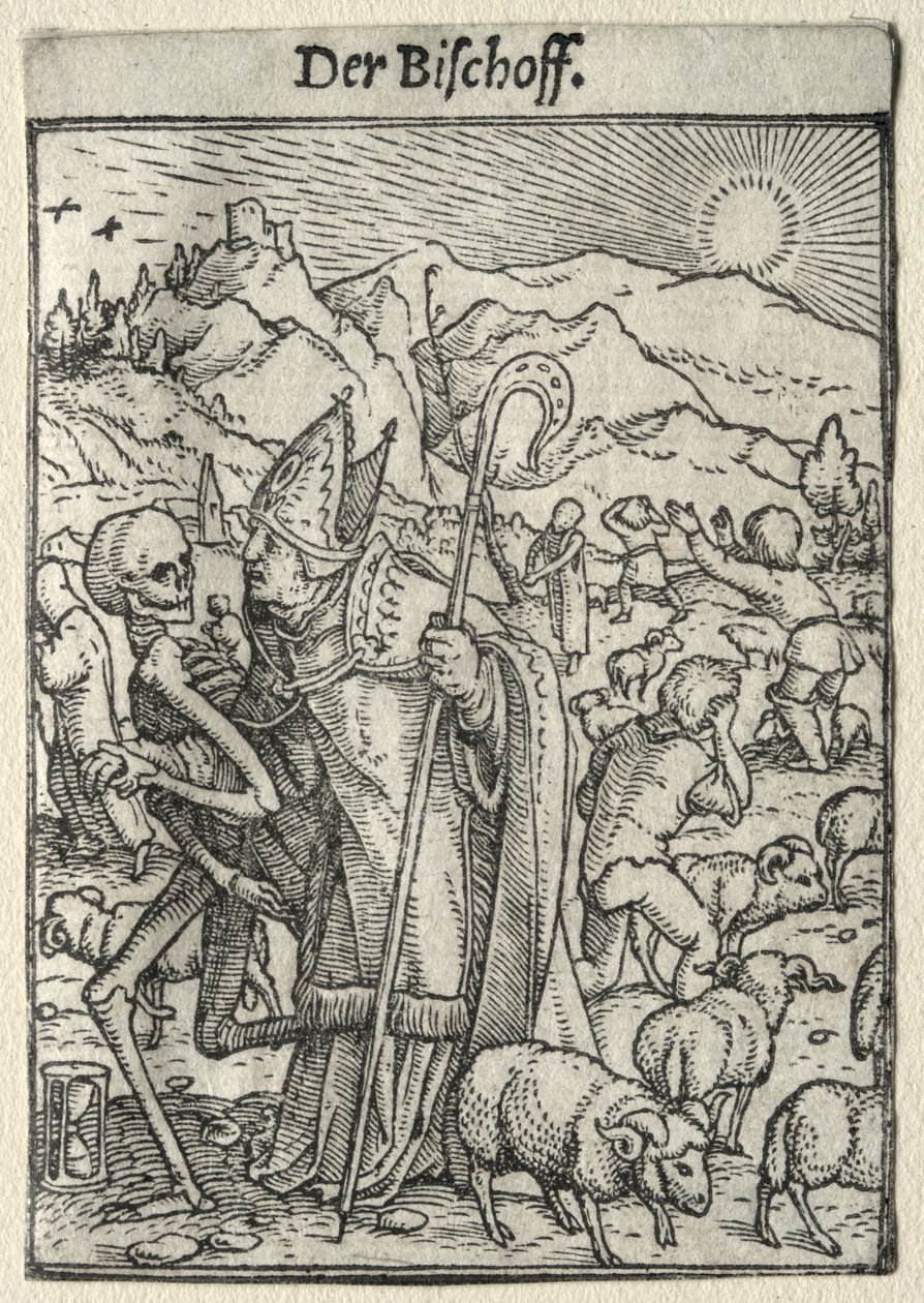 Danza della morte: Il vescovo da Hans Holbein the Younger