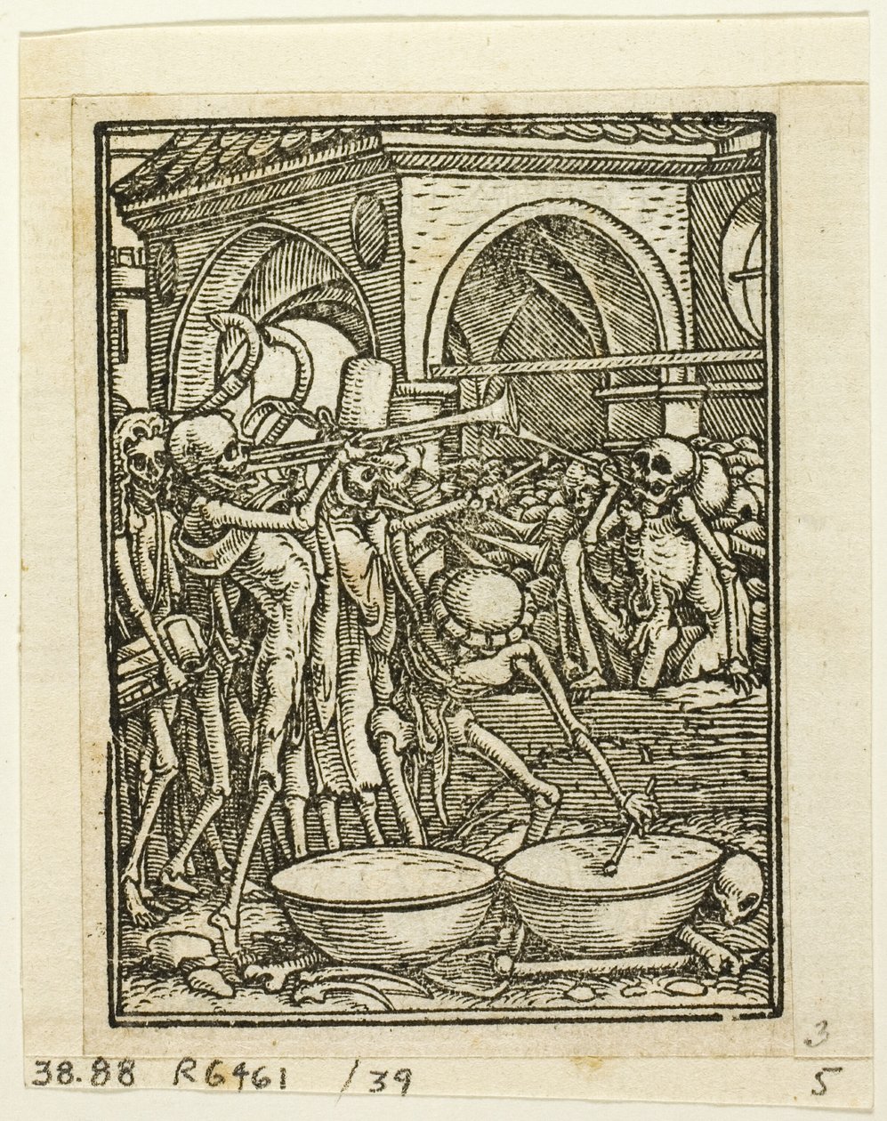 Danza della morte, tavola 39 da Xilografie da libri del XVI secolo da Hans Holbein the Younger