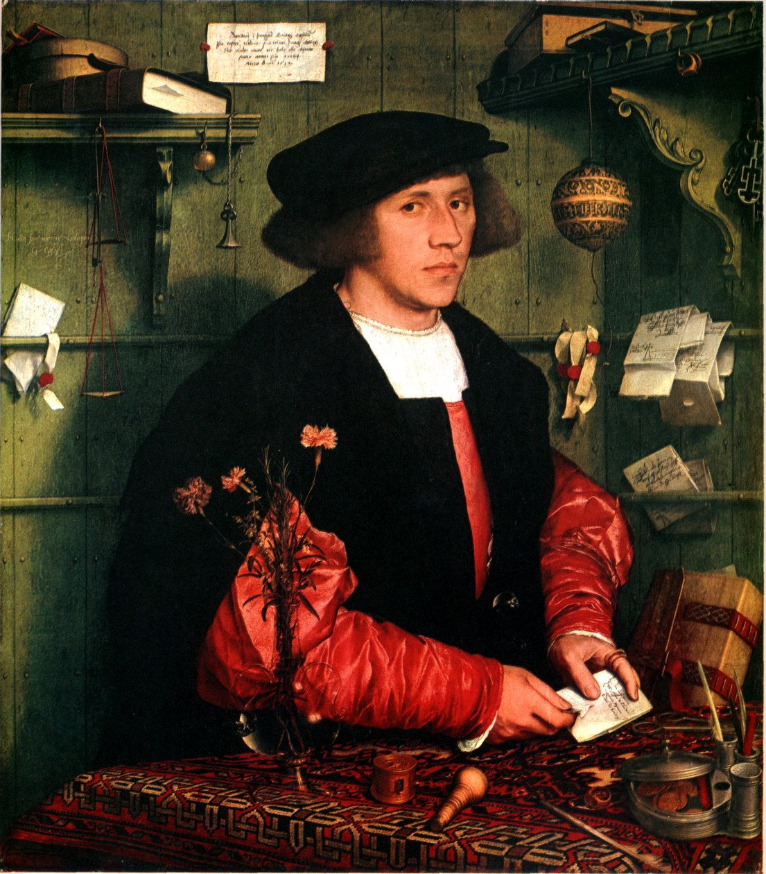 Tedesco: Der Kaufmann Georg Gisze Il mercante Georg Gisze da Hans Holbein the Younger