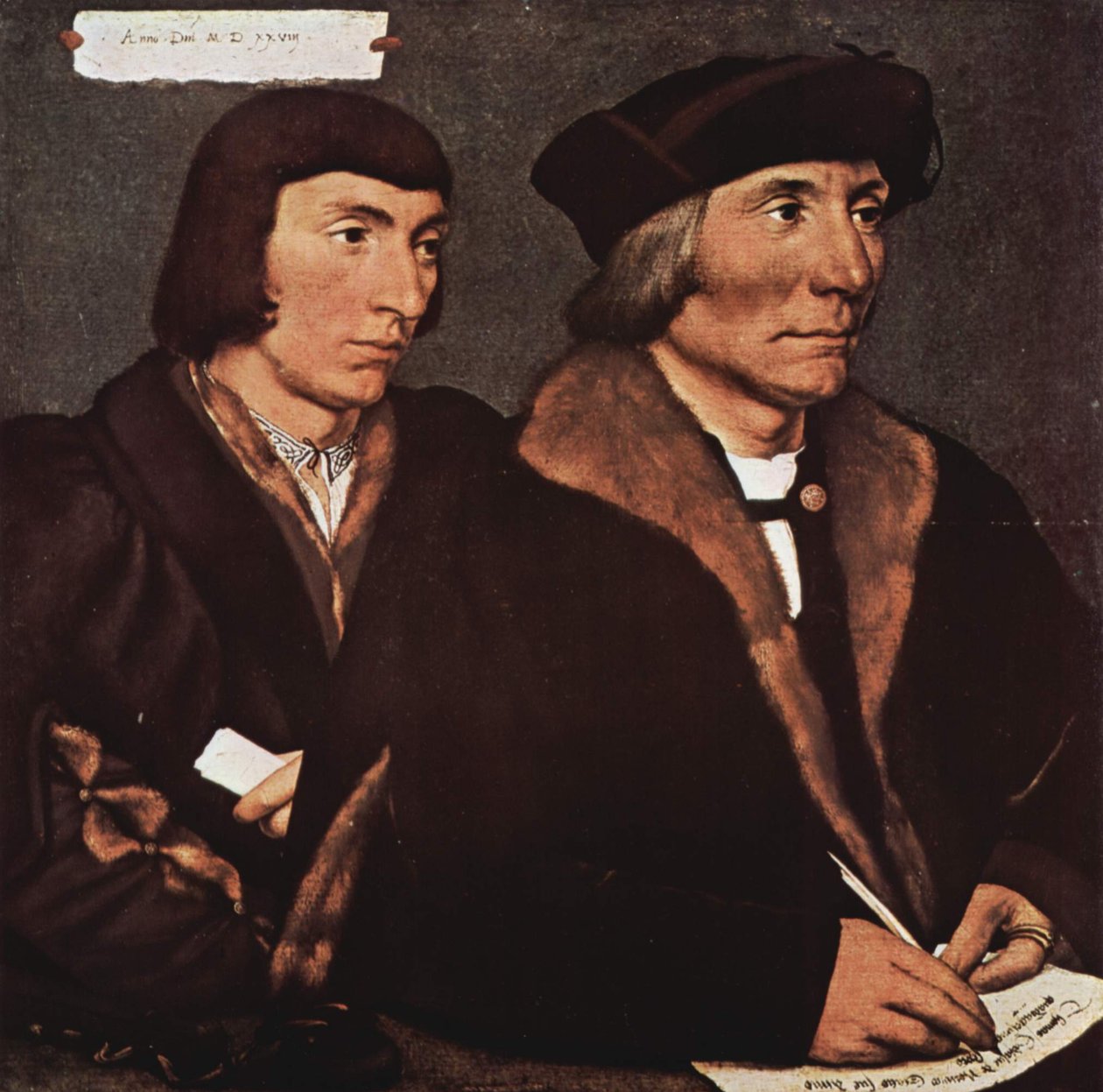 Tedesco: Thomas Godsalve (1481-1542) und sein Sohn Sir John (etwa 1510-1556) Ritratto di Thomas Godsalve e di suo figlio John da Hans Holbein the Younger