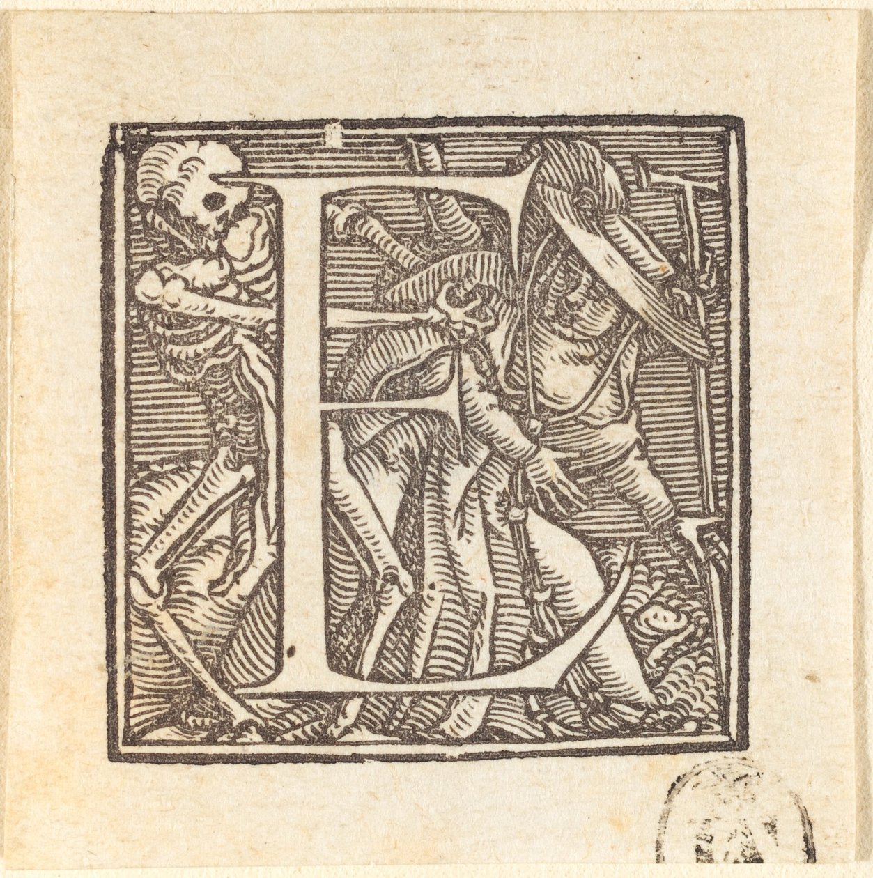 Lettera E da Hans Holbein der Jüngere