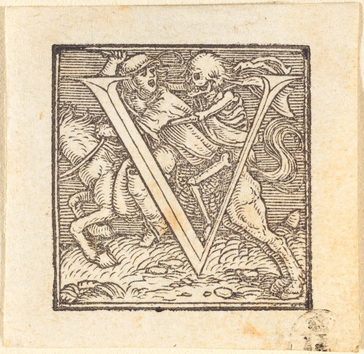 Lettera V da Hans Holbein der Jüngere